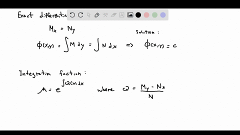 question-10-my-nx-if-q-where-q-is-a-function-of-x-only-then-the-differential-equation-m-ny-0-has-an-integrating-factor-of-the-form-p-x-ef-exdx-find-an-integrating-factor-and-solve-the-given-60116