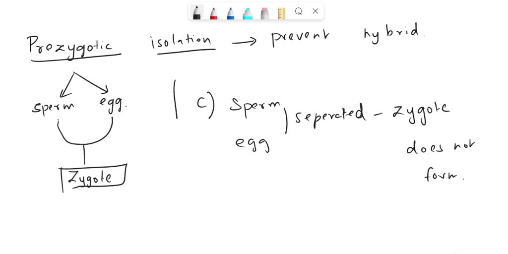 SOLVED Prezygotic isolating mechanisms prevent hybrid offspring from