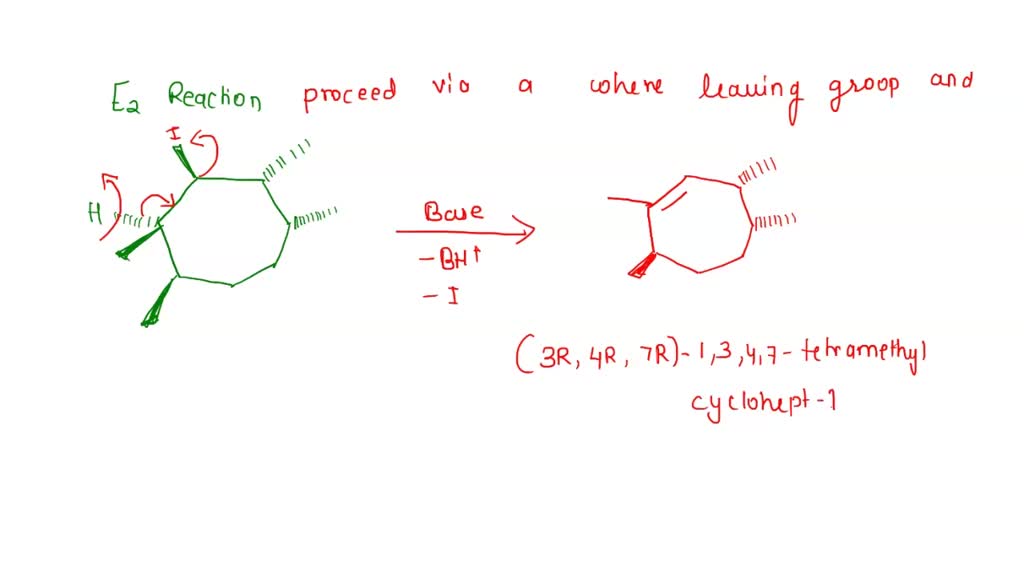 SOLVED: 3. The following reaction forms two different E2 products in ...