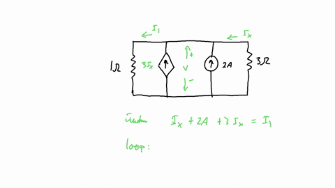 determine-the-voltage-v-as-labeled-in-the-circuit-below-and-calculate-the-power-supplied-by-each-current-source