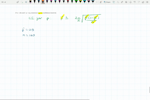 if-n-160-and-p-09-construct-a-90-confidence-interval