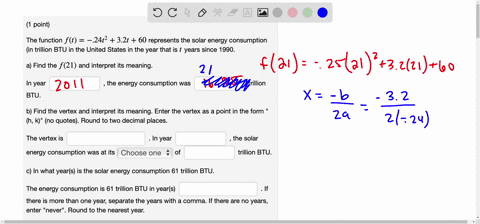 point-the-function-ft-_24t2-32t-60-represents-the-solar-energy-consumption-in-trillion-btu-in-the-united-states-in-the-year-that-is-t-years-since-1990-a-find-the-f21-and-interpret-its-meanin-46353