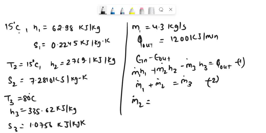 Solved: Liquid Water At 200 Kpa And 15Â°c Is Heated In A Chamber By 