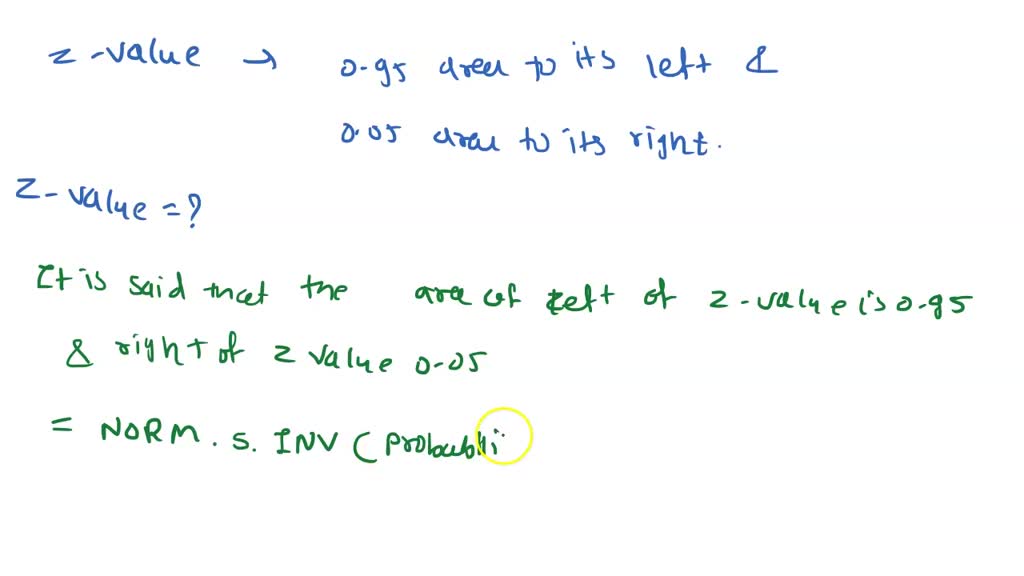 SOLVED: Question 10 0 /0.05 pts This Z-value has exactly 0.95 area to ...