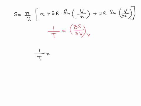 the-entropy-of-an-ideal-gas-is-sn2-a5rlnun-2rlnvn-where-n-is-the-mole-number-r-is-the-universal-gas-constant-u-is-internal-energy-v-is-volume-and-a-is-an-constant-calculate-the-constant-pres-44581
