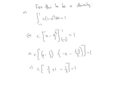 87-let-x-be-a-random-variable-with-probability-density-function-fxleftbeginarrayll-cleft1-x2right-text-if-1x1-0-text-otherwise-endarrayright-a-what-is-the-value-of-c-b-what-is-the-cumulative-distribut