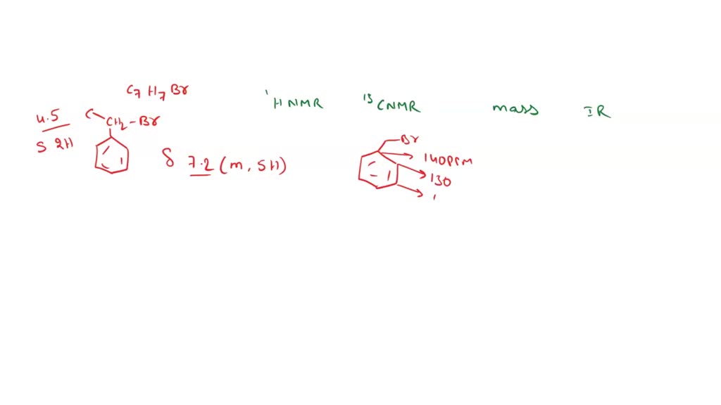 SOLVED W Draw the structure of a compound having the mass IR and ¹H