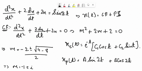 1-the-motion-of-an-object-attached-to-a-string-is-described-by-the-differential-equation-dt2-at-where-x-is-in-centimeters-and-t-is-in-seconds-11use-the-method-of-undetermined-coefficients-to-68947