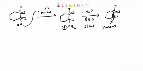 halogenation-reaction-of-tertiary-alcohol-shown-below-produces-diastereomeric-alkyl-halides-because-hci-oh-hydroxyl-group-is-a-poor-leaving-group-in-sn2-reactions-second-step-involves-a-spon-26402