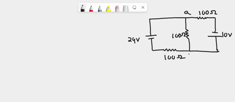 in-the-circuit-shown-helow-ench-resistor-is-100-q-the-current-flowing-through-the-25-v-battery-is-200-ma-and-the-current-flowing-through-the-10-v-battery-is-150-ma-26-v-10v-thc-current-throu-26413