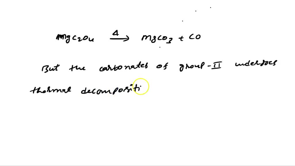 SOLVED Suggest why a pure sample of magnesium carbonate will not be