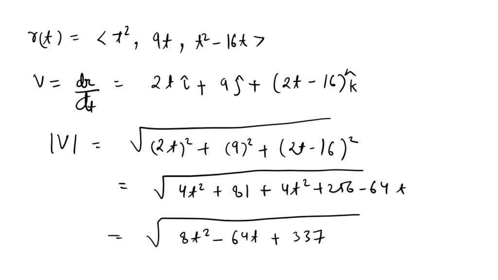 SOLVED: The position function of particle is given by r(t) = (t2, 9t ...