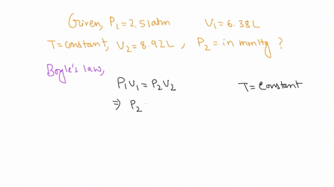 1-a-gas-with-an-initial-pressure-of-251-atm-has-a-volume-of-638-l-if-the-volume-expands-to-892-l-at-constant-temperature-what-is-the-new-pressure-in-mmhg-2-a-sample-of-0264-mol-of-nitrogen-g-79075
