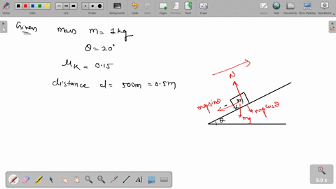a-a-10-kg-block-is-on-an-incline-plane-set-at-an-angle-of-20-degrees-with-respect-to-the-horizontal-if-the-coefficient-of-kinetic-friction-is-015-what-must-be-the-initial-speed-of-the-block-08942