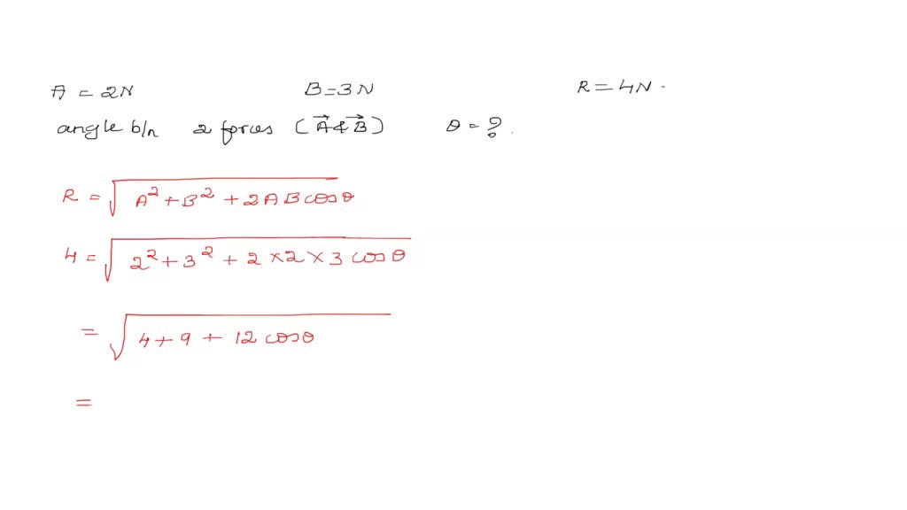 solved-what-is-the-angle-between-two-forces-of-2n-and-3n-having