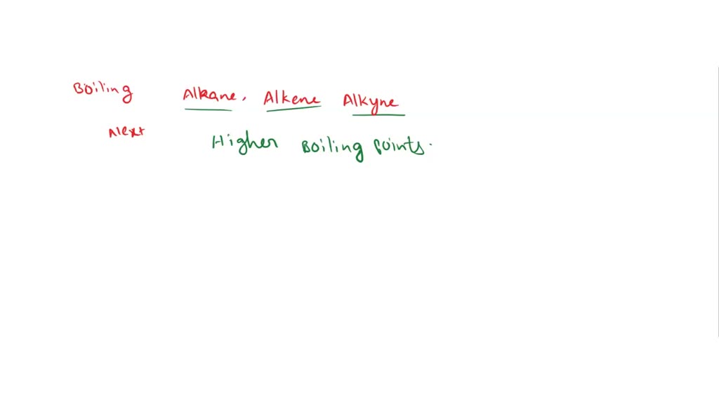 SOLVED Q3. What do you think will be the boiling point of the next alkane, alkene, and alkyne
