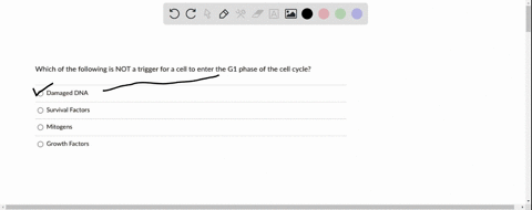 which-of-the-following-is-not-trigger-for-cell-to-enter-the-g1-phase-of-the-cell-cycle-damaged-dna-survival-factors-mitogens-growth-factors-29042