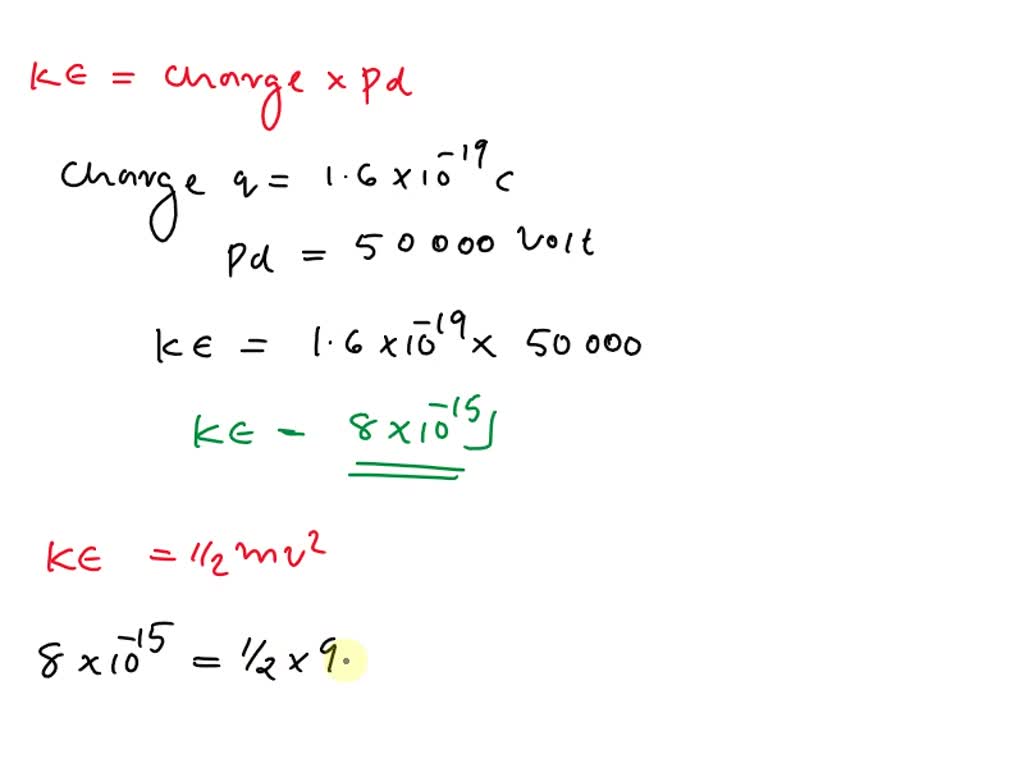 SOLVED Calculate the velocity and energy with which the