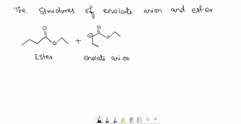 the-compound-shown-below-is-the-product-of-a-claisen-condensation-draw-structural-formulas-for-the-reactants-ester-and-enolate-ion-assume-all-esters-to-be-ethyl-esters-do-not-include-counter-74844