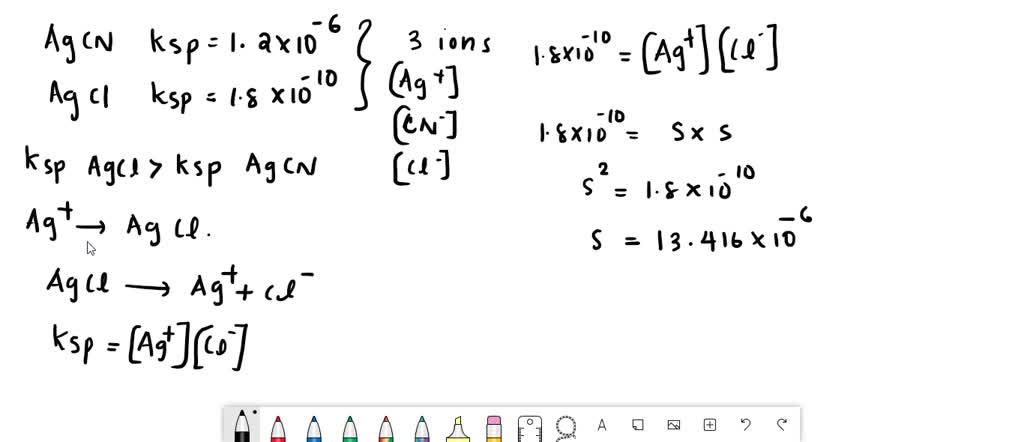 Solved A Solution Is Made By Equilibrating The Two Solids Silver