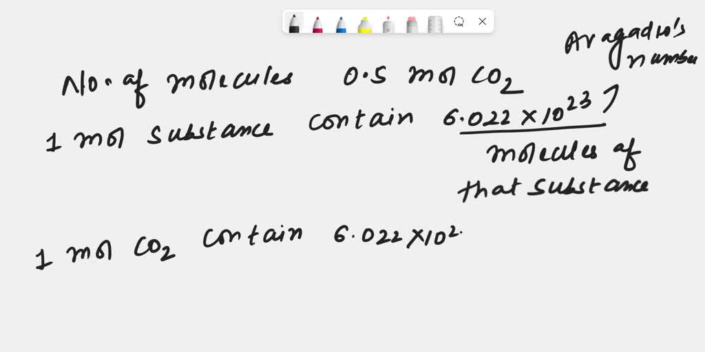 SOLVED: Calculate the number of CO2 molecules (NCO2) in 0.0347 mol of