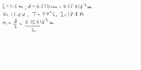 a-150-m-cylindrical-rod-of-diameter-0550-cm-is-connected-to-a-power-supply-that-maintains-a-constant-potential-difference-of-150-v-across-its-ends-while-an-ammeter-measures-the-current-throu-18025