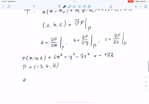 point-consider-the-surface-6x2-y2-322-122_-find-an-equation-for-the-tangent-plane-to-the-surface-at-point-_348-_-tangent-plane-is-find-a-vector-equation-for-the-line-through-point-_348-which-87795