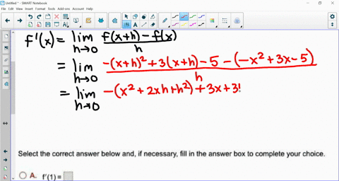 using-the-definition-of-the-derivative-find-f-x-then-find-f1-f2-and-3-when-the-derivative-exists-fx-x2-3x-5-fx-type-an-expression-using-x-as-the-variable-select-the-correct-answer-below-and-96365