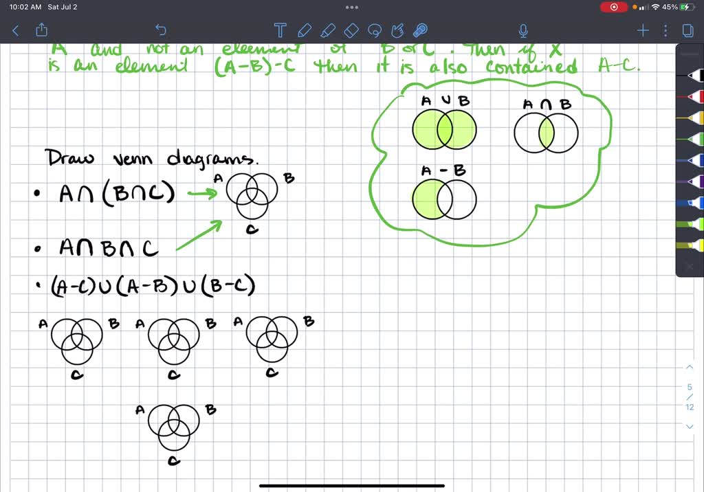 SOLVED: Find The Sets A And B If A-B=1, 5, 7, 8, B-A=2, 10, And AâˆªB=3 ...