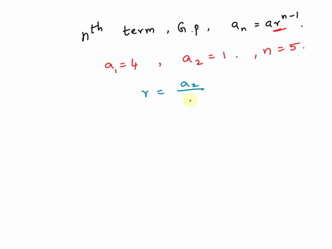 the-first-term-of-a-geometric-sequence-is-4-and-the-second-term-is-1-find-the-5th-term-91331