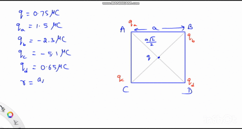 10-problem-10-consider-the-point-charges-arranged-at-the-corners-and-at-the-center-of-a-square_-as-depicted-in-the-figure_-ga-qa-find-the-magnitude-of-the-net-coulomb-force_-in-newtons_-on-t-42576
