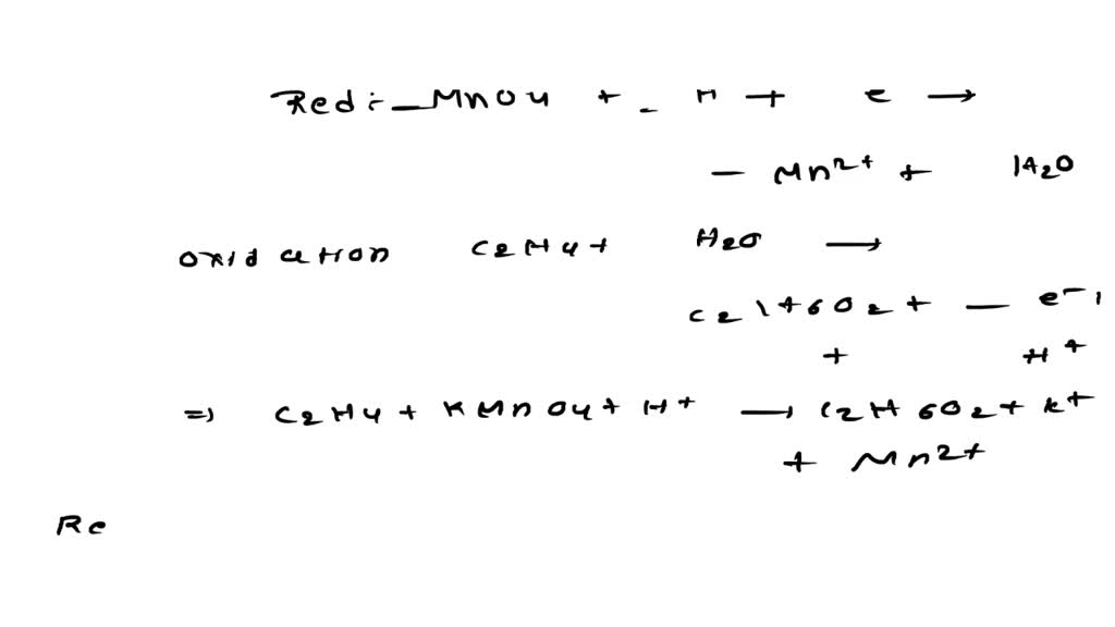 SOLVED The reaction of an alkene with acidic potassium