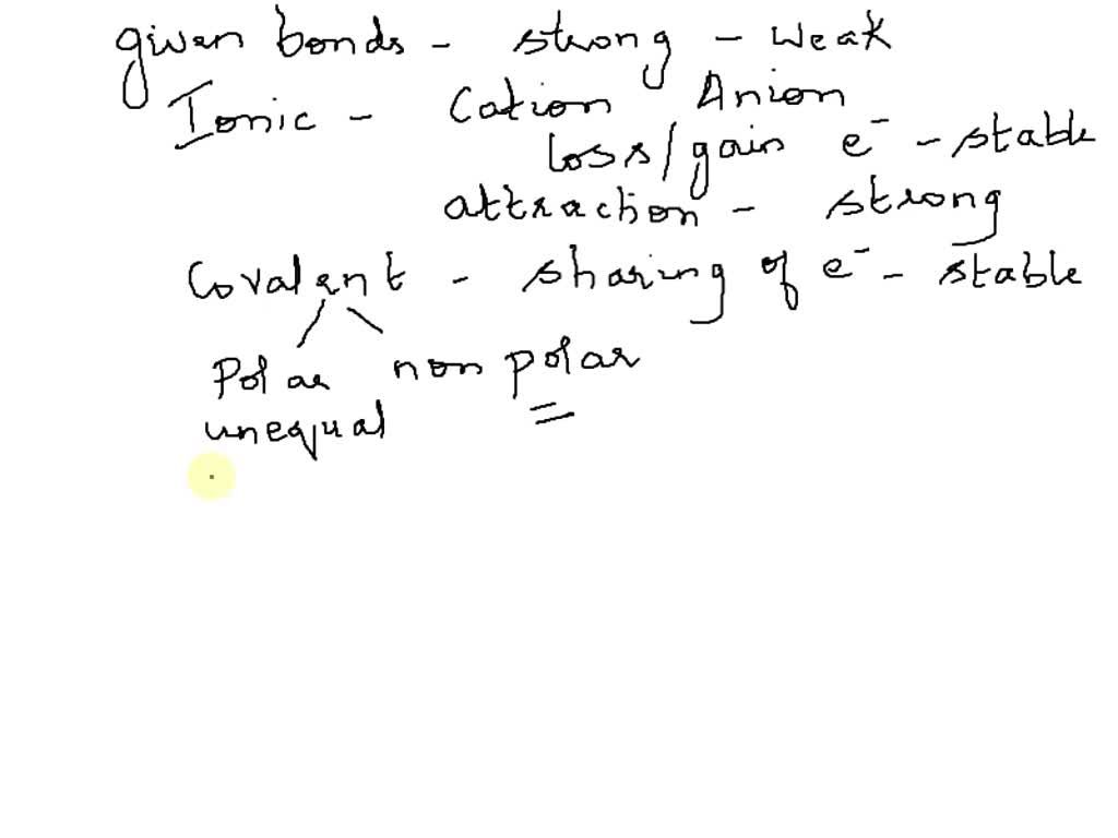 SOLVED Order bond strength from strongest to weakest (in aqueous