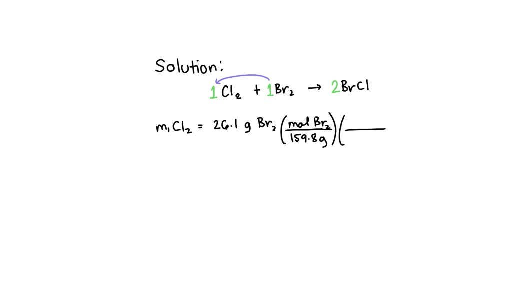 SOLVED According to the following reaction, how many grams of chlorine