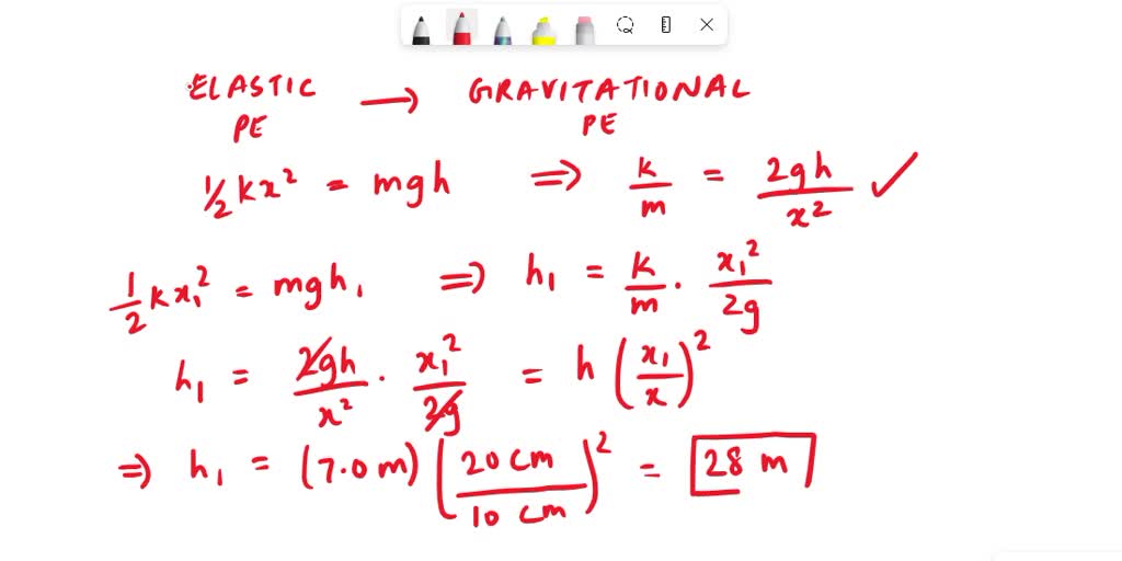 SOLVED A slingshot obeying Hooke’s law is used to launch pebbles vertically into the air. You