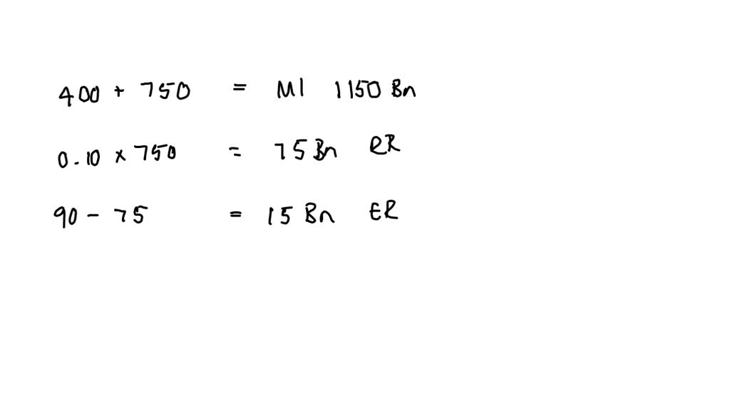 Assume that the following data describe the current condition of the