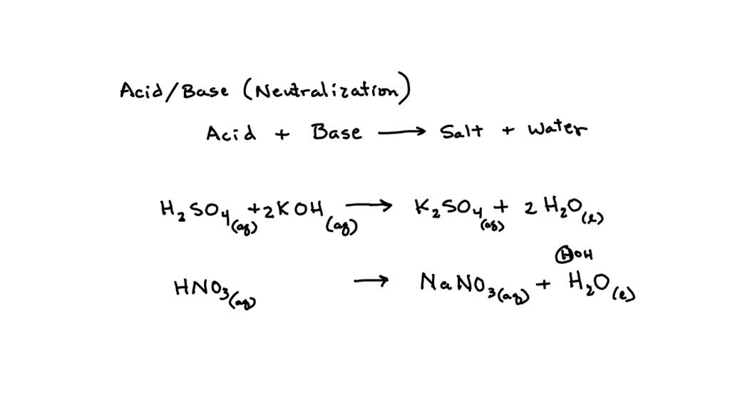 SOLVED: a) CH3CHO + OH- → CH3COO- + H2O b) KOH + HCl → KCl + H2O c ...