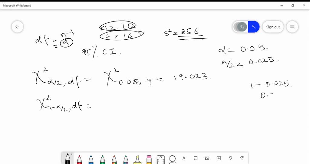 SOLVED Construct a 95 confidence interval for the population standard