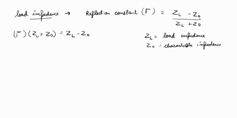 a-50-transmission-line-is-terminated-in-a-load-that-results-in-a-reflection-coefficient-of-05-05-a-what-is-the-load-impedance-b-what-is-the-vswr-on-the-line-c-what-is-the-input-impedance-if-74363