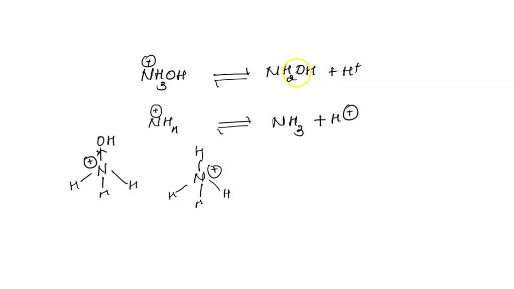 SOLVED: Why is HONH3+ more acidic than NH4+? PLEASE DON'T explain it ...