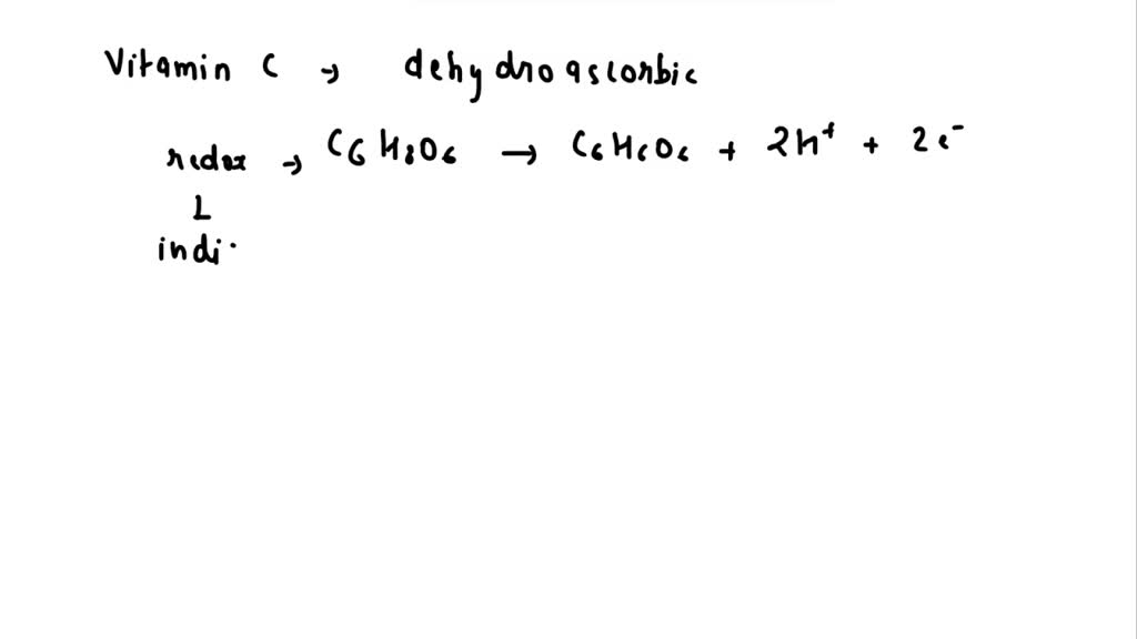 SOLVED Write a labelled, balanced chemical equation for the indicator