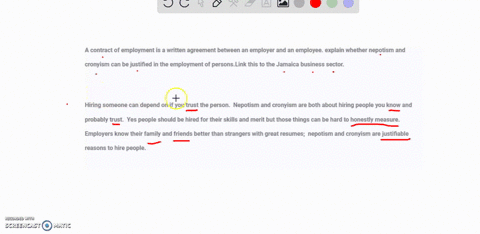 a-contract-of-employment-is-a-written-agreement-between-an-employer-and-an-employee-explain-whether-nepotism-and-cronyism-can-be-justified-in-the-employment-of-personslink-this-to-the-jamaic-85974