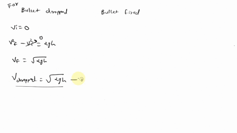 if-the-bullet-were-fired-horizontally-but-with-a-larger-initial-velocity-what-effect-would-this-have-on-the-comparison-of-times-between-the-dropped-and-fired-bullet-69926