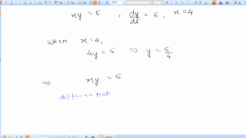 let-xy5-and-dydt5-find-dxdt-when-x4-70391
