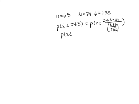 the-population-mean-and-standard-deviation-are-given-below-find-the-required-probability-and-determine-whether-the-given-sample-mean-would-be-considered-unusual-for-a-sample-of-n65-find-the-52455