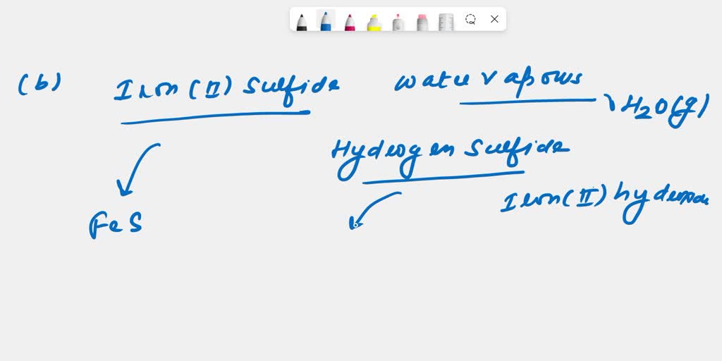 SOLVED Write chemical equations for the following reactions a