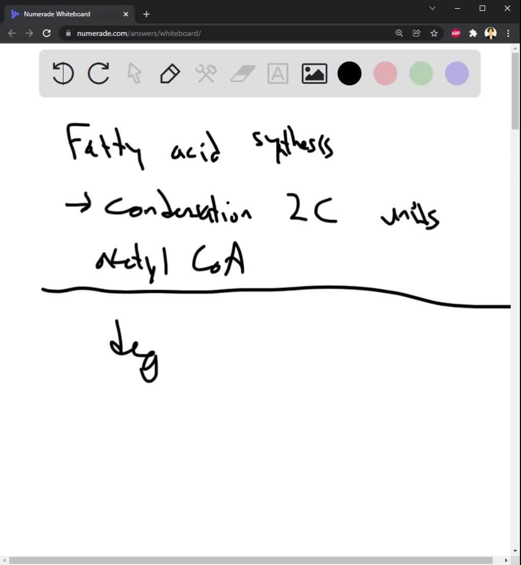 SOLVED La. make a table comparing fatty acid degradation and fatty acid synthesis; how are they