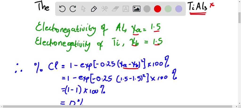 SOLVED: (a) Calculate The %IC Of The Interatomic Bond For The ...