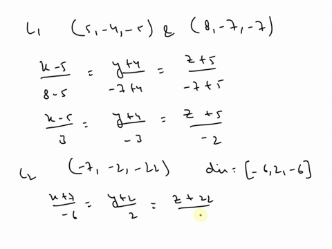 let-l1-be-the-line-passing-through-the-points-q15-4-5-and-q28-7-7-and-let-l2-be-the-line-passing-through-the-point-p17-2-22-with-direction-vector-d6-2-6t-determine-whether-l1-and-l2-intersect-if-so-fi