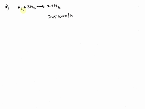 nitrogen-and-hydrogen-gases-are-fed-to-a-reactor-in-stoichiometric-quantities-and-react-to-form-ammoniathe-conversion-of-nitrogen-to-ammonia-is-25since-the-single-pass-is-lowwe-decide-to-sep-00142